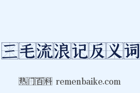 三毛流浪记反义词是什么意思的图片